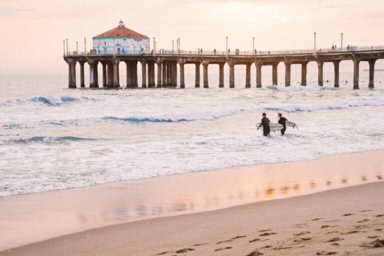 Surfing Manhattan Beach