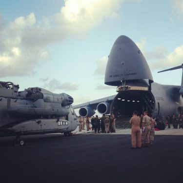 Loading Our Helicopters into a C5 (2015)